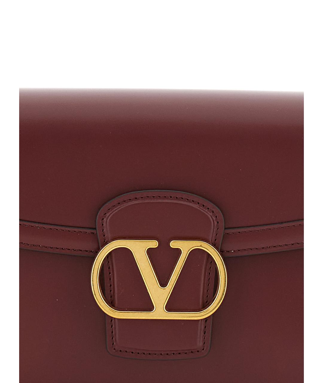 VALENTINO Красная кожаная сумка через плечо, фото 3