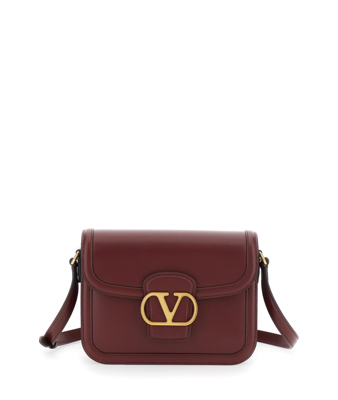 VALENTINO Красная кожаная сумка через плечо, фото 1