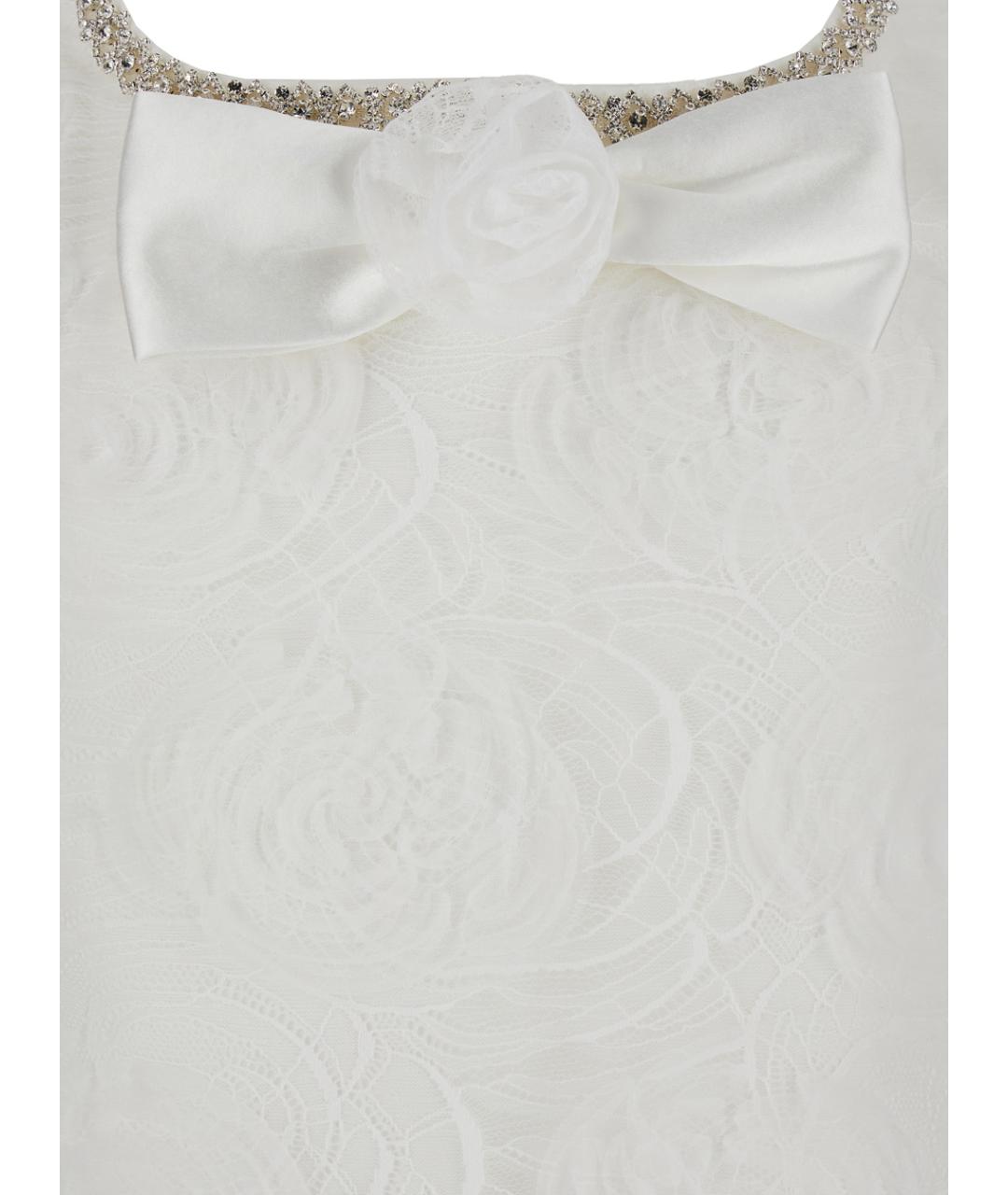 SELF-PORTRAIT Белое полиамидовое коктейльное платье, фото 3