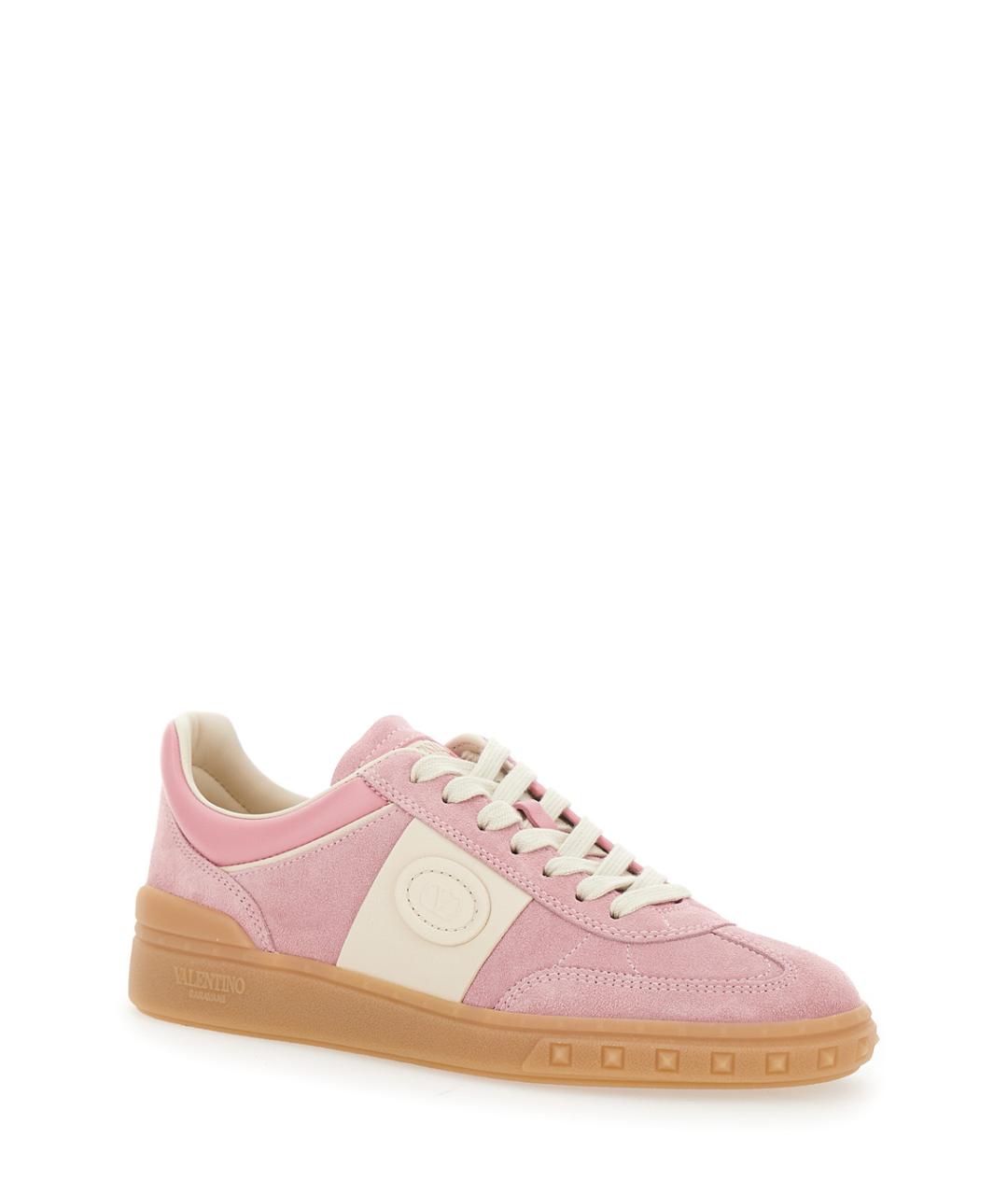 VALENTINO Розовые замшевые кроссовки, фото 2