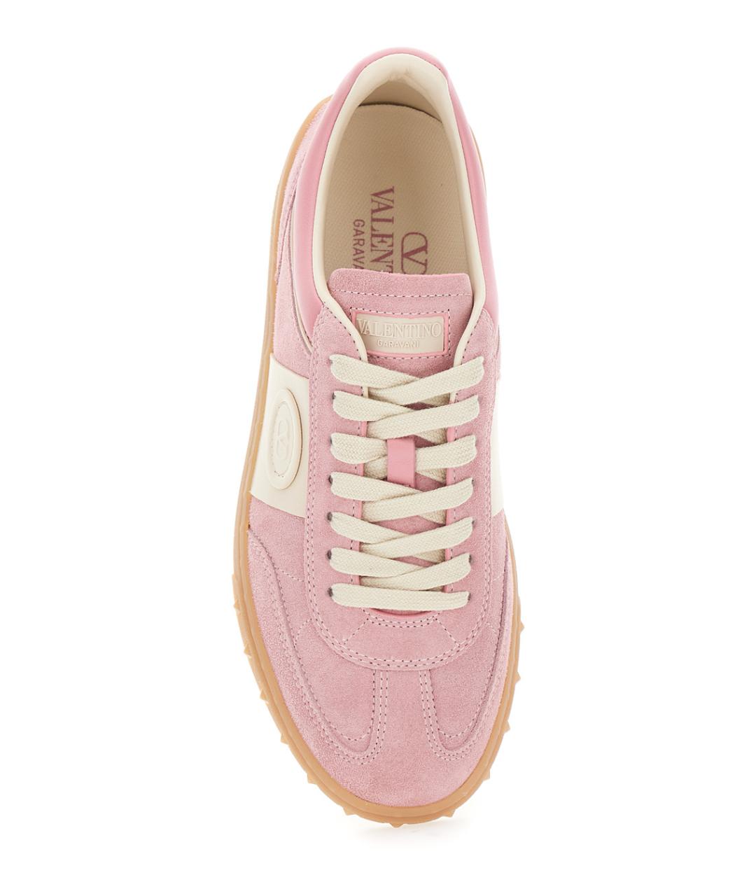 VALENTINO Розовые замшевые кроссовки, фото 4