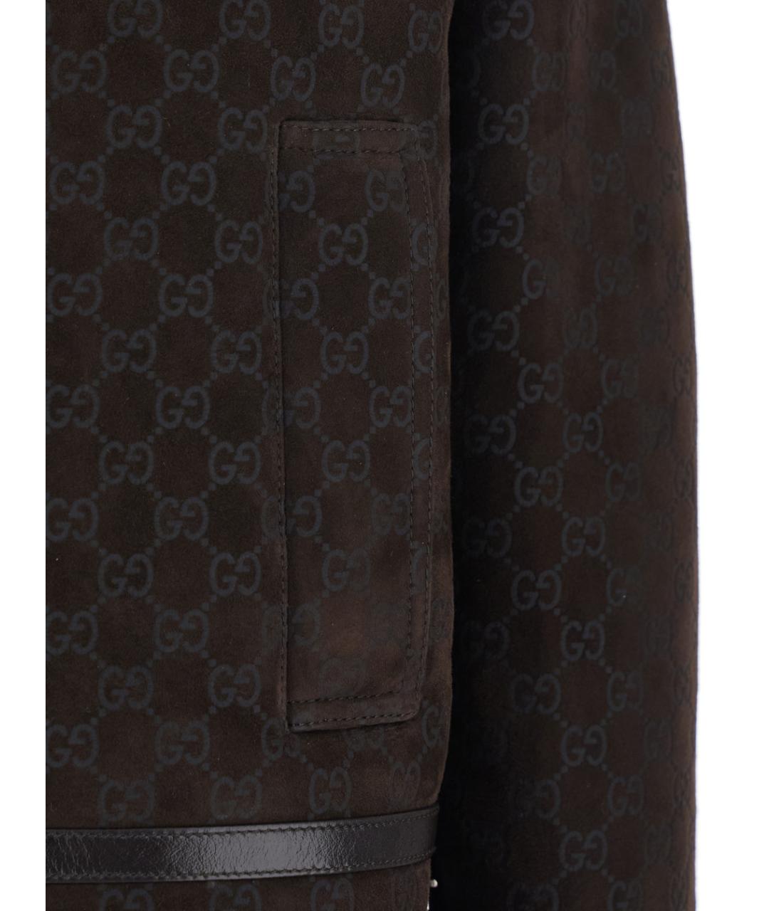 GUCCI Коричневая кожаная дубленка, фото 3