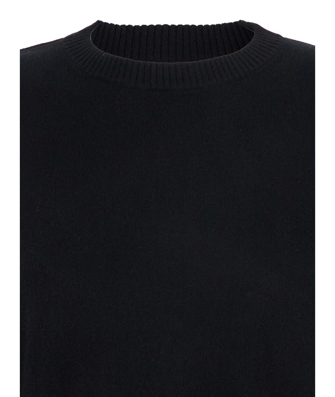 LOULOU STUDIO Черный кашемировый джемпер / свитер, фото 3