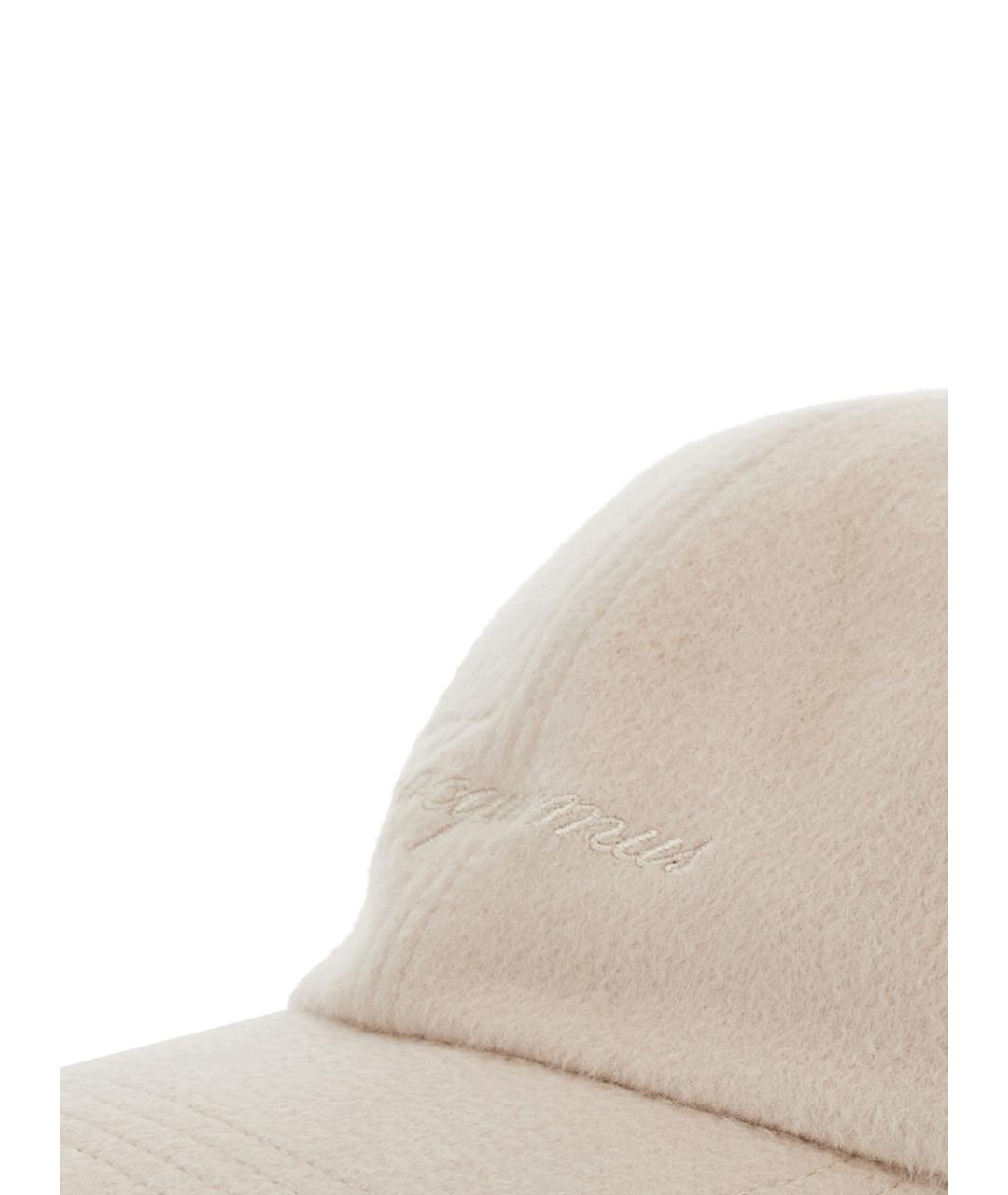 JACQUEMUS Бежевая шерстяная кепка, фото 3