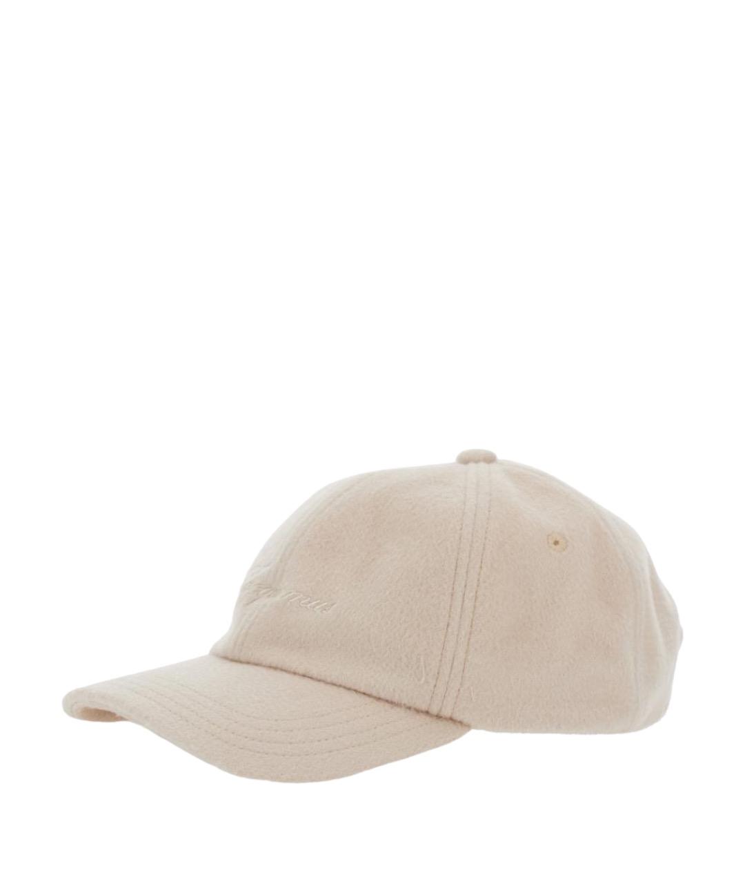 JACQUEMUS Бежевая шерстяная кепка, фото 4