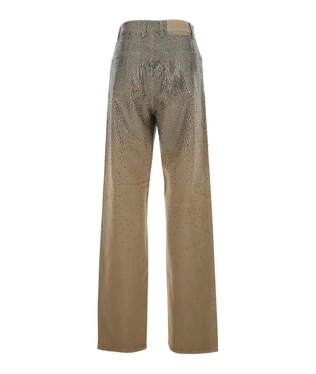 GOLDEN GOOSE DELUXE BRAND Бежевые хлопковые прямые джинсы, фото 2