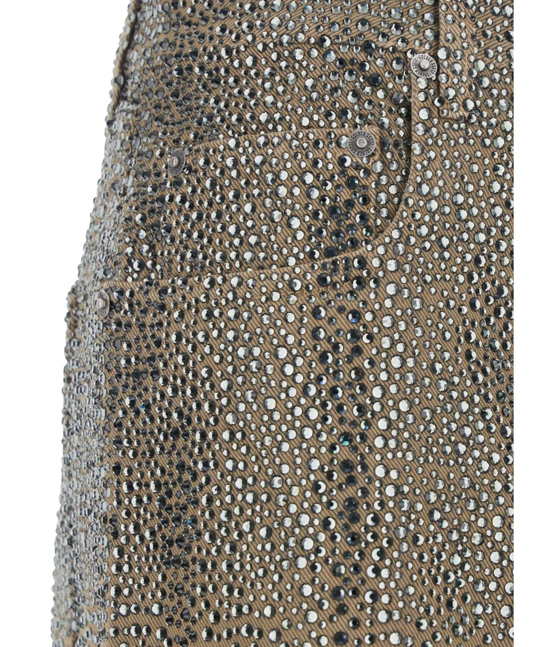 GOLDEN GOOSE DELUXE BRAND Бежевые хлопковые прямые джинсы, фото 3