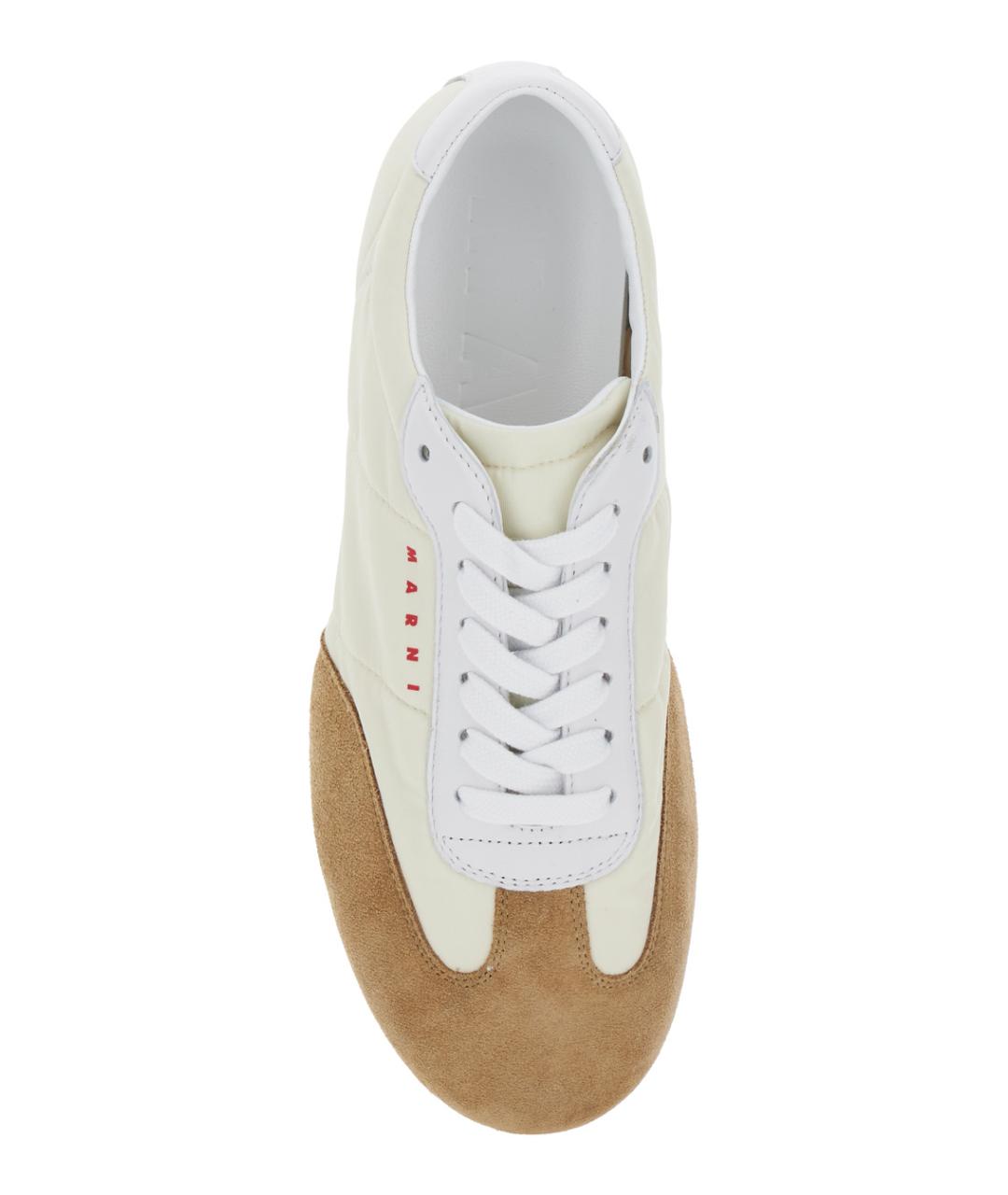 MARNI Белые замшевые кроссовки, фото 4