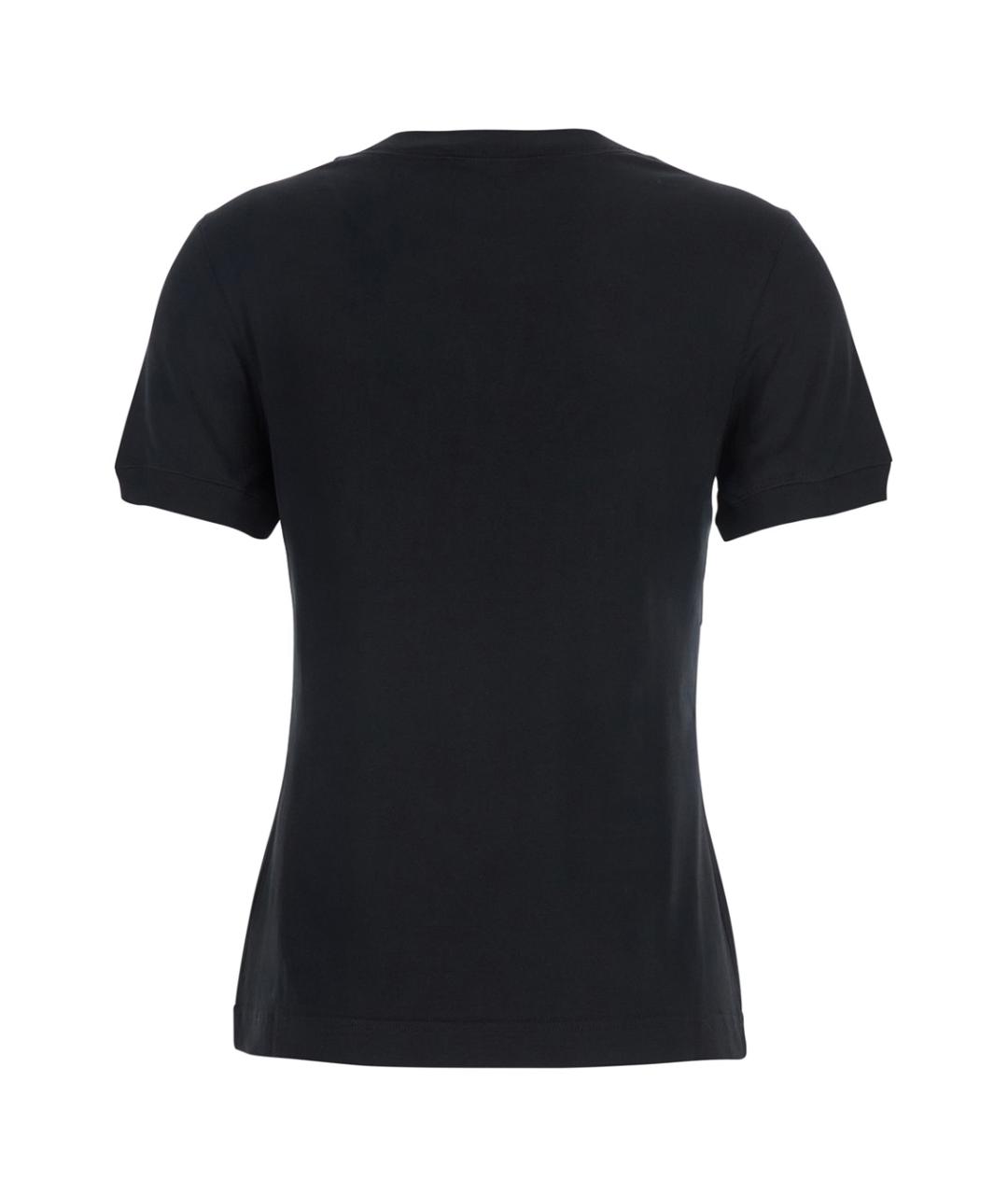 DOLCE&GABBANA Черная хлопковая футболка, фото 2