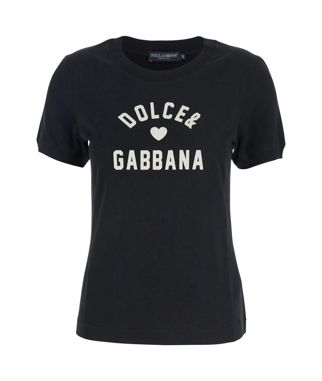 DOLCE&GABBANA Черная хлопковая футболка, фото 1