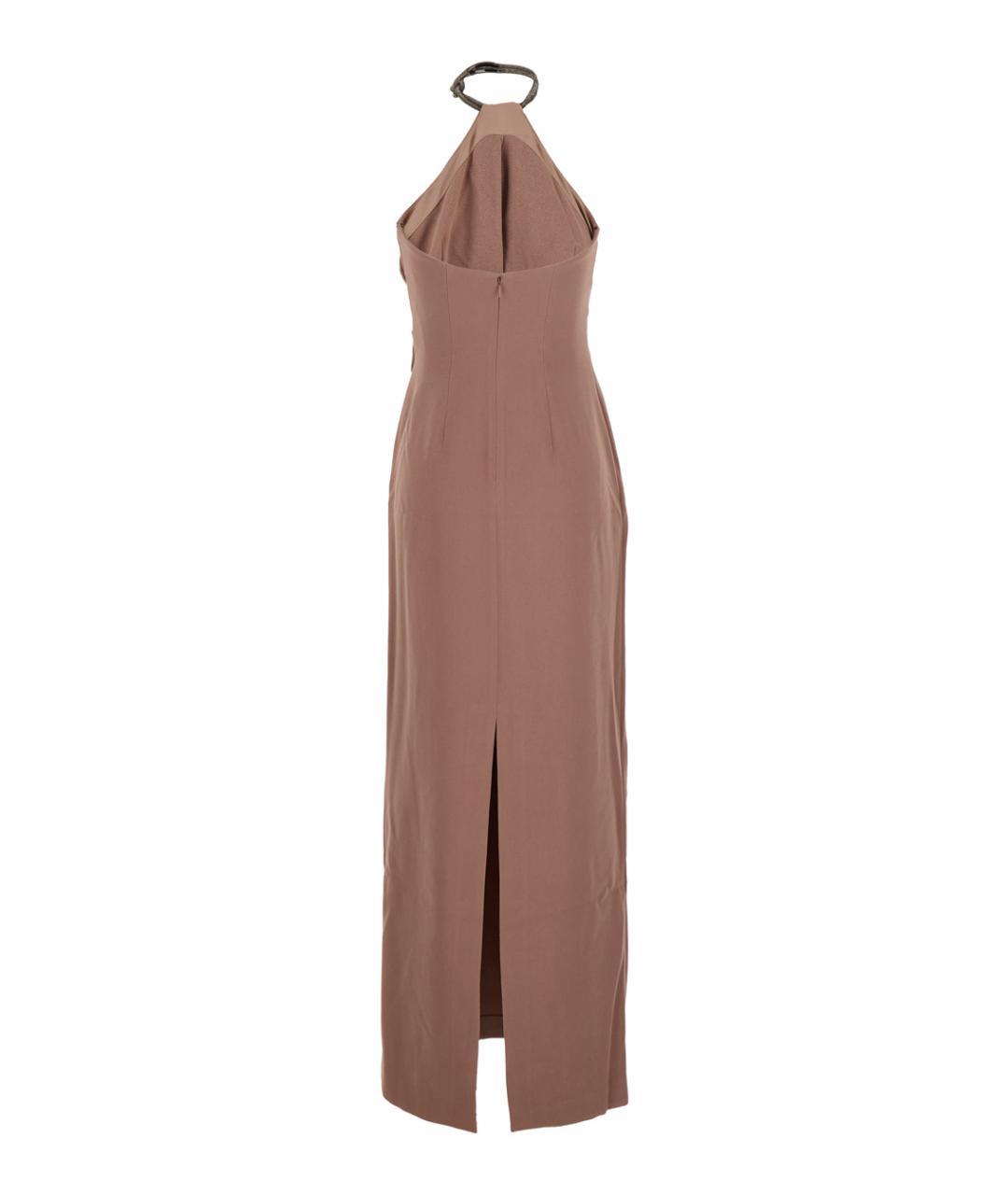 SOLACE LONDON Коричневое коктейльное платье, фото 2