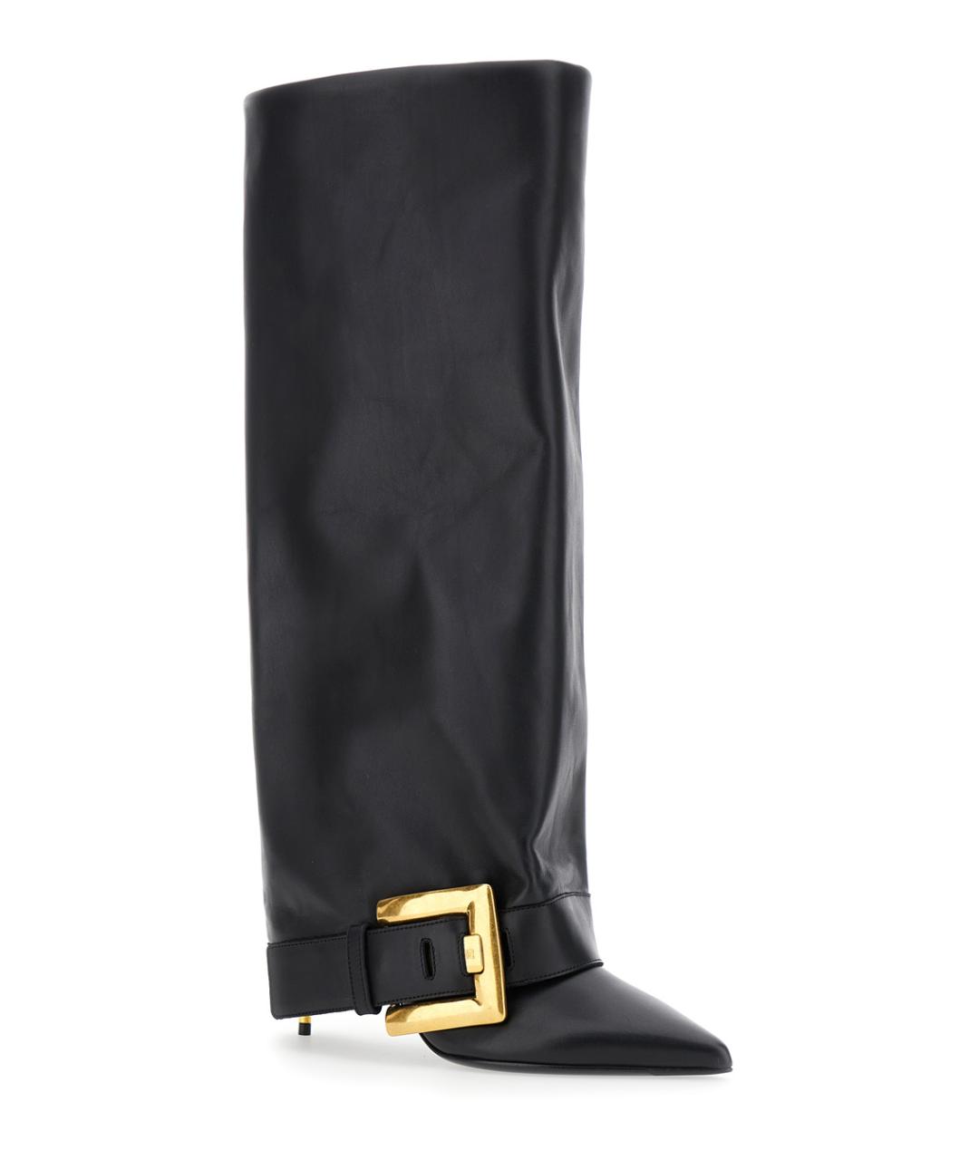 BALMAIN Черные кожаные сапоги, фото 2