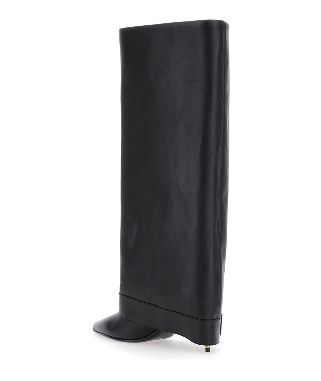 BALMAIN Черные кожаные сапоги, фото 3