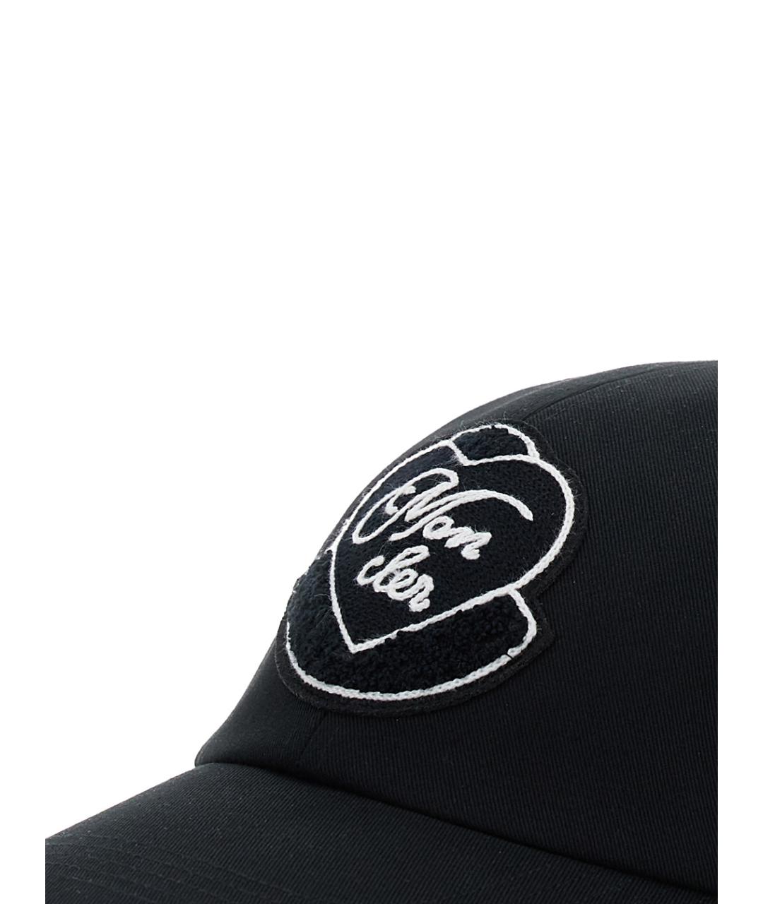 MONCLER Черная хлопковая кепка, фото 3