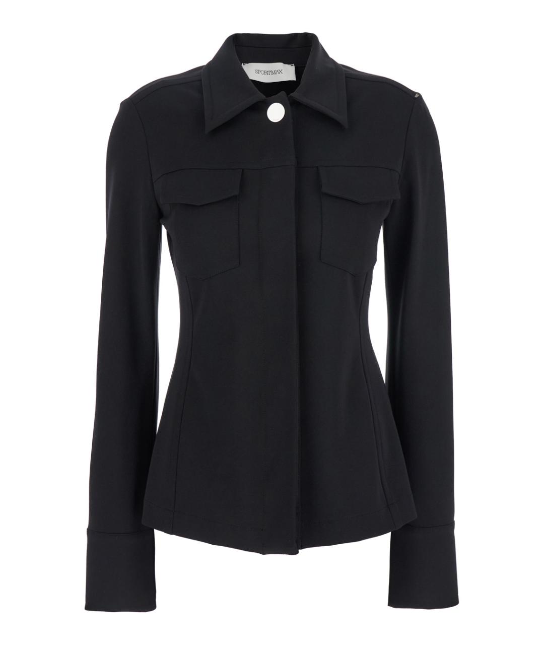 SPORTMAX Черный вискозный жакет/пиджак, фото 1