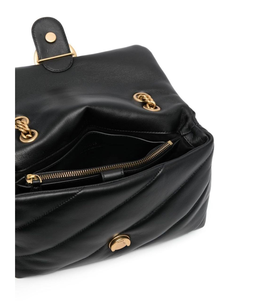 PINKO Черная кожаная сумка через плечо, фото 3