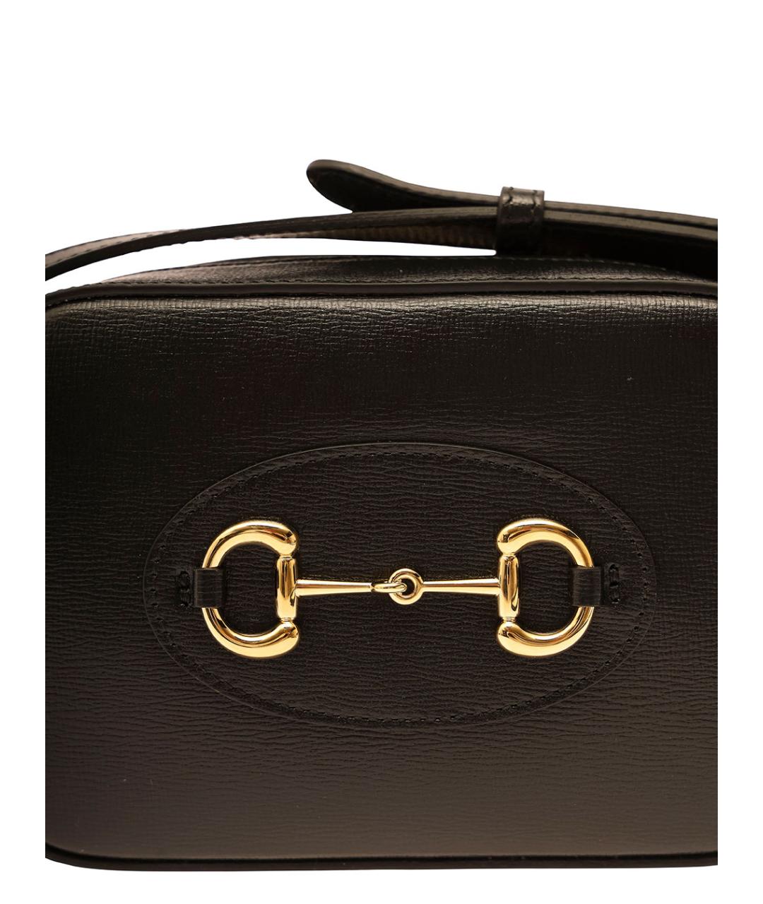 GUCCI Черная кожаная сумка через плечо, фото 4