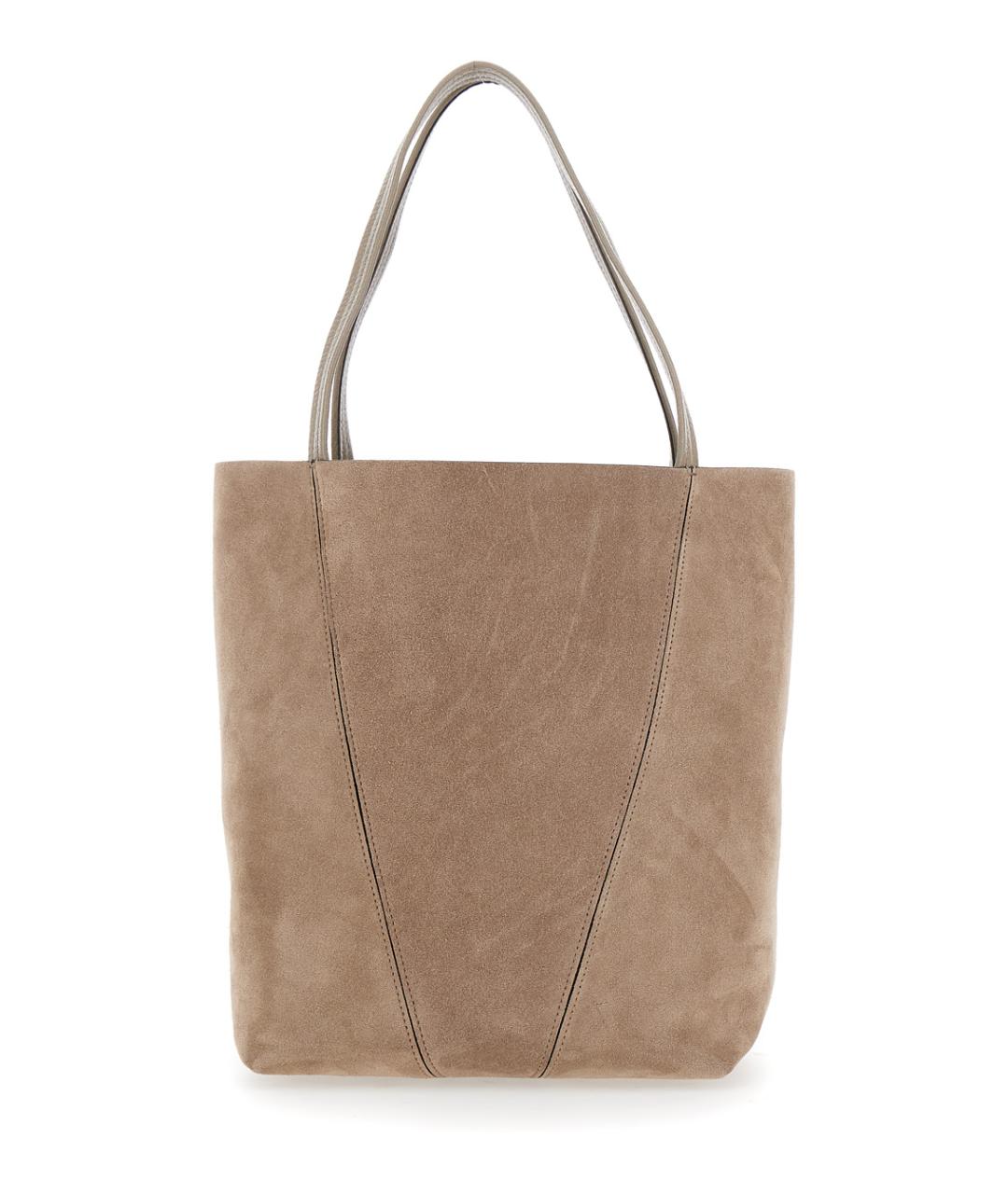 CHLOE Серая замшевая сумка через плечо, фото 2