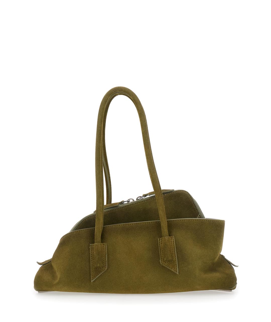 THE ATTICO Зеленая замшевая сумка через плечо, фото 2