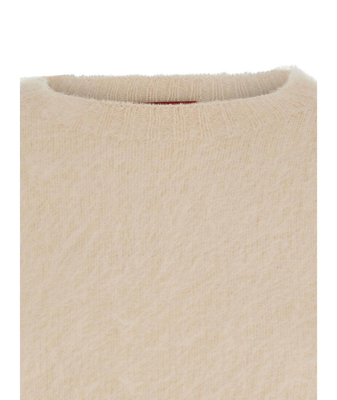 MAX MARA STUDIO Бежевый шерстяной джемпер / свитер, фото 3