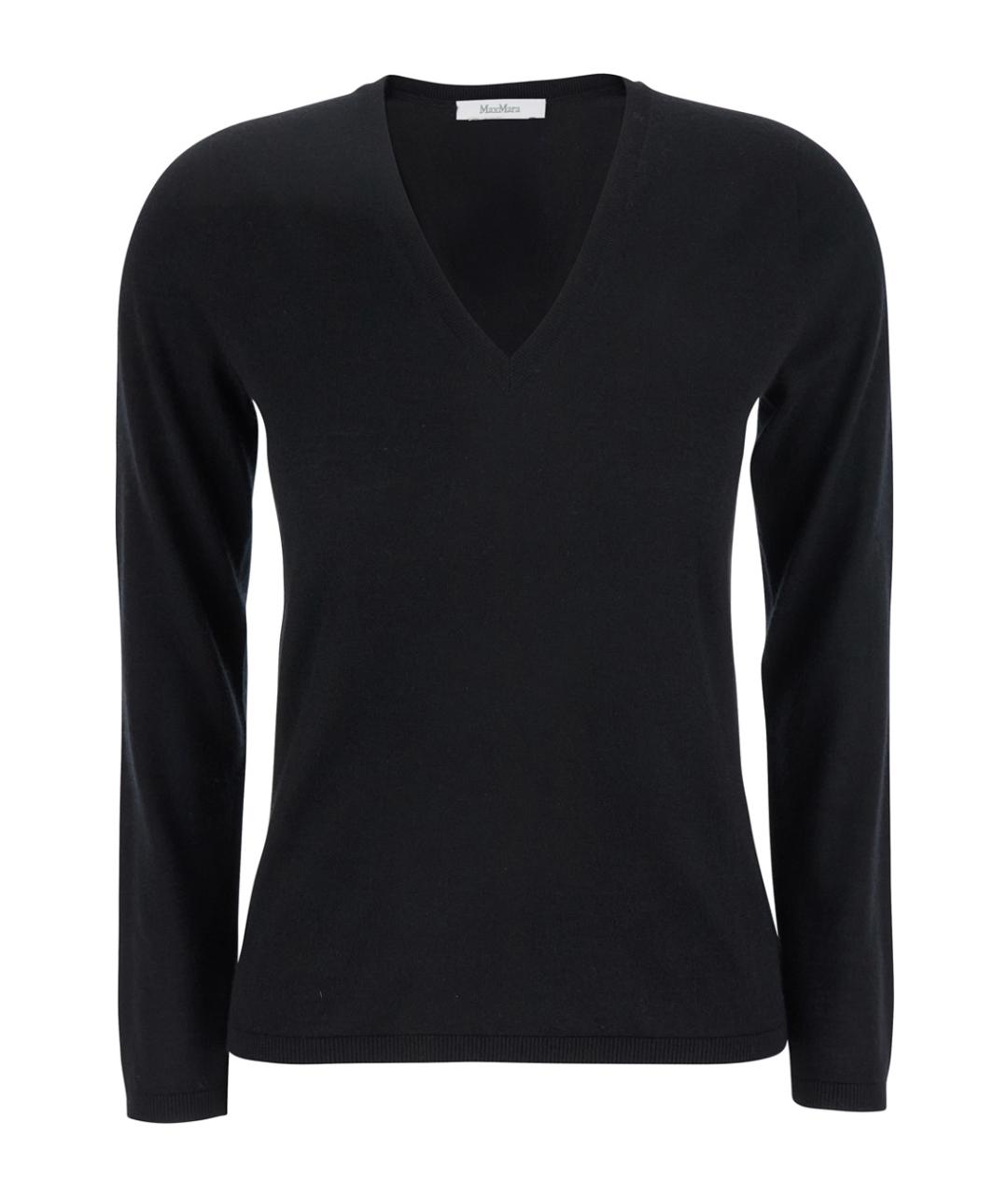 MAX MARA Черный кашемировый джемпер / свитер, фото 1