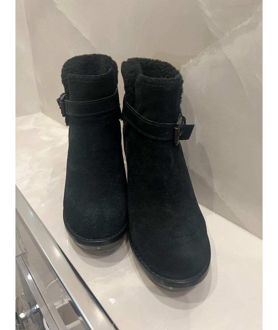 UGG AUSTRALIA Черные замшевые ботильоны, фото 3