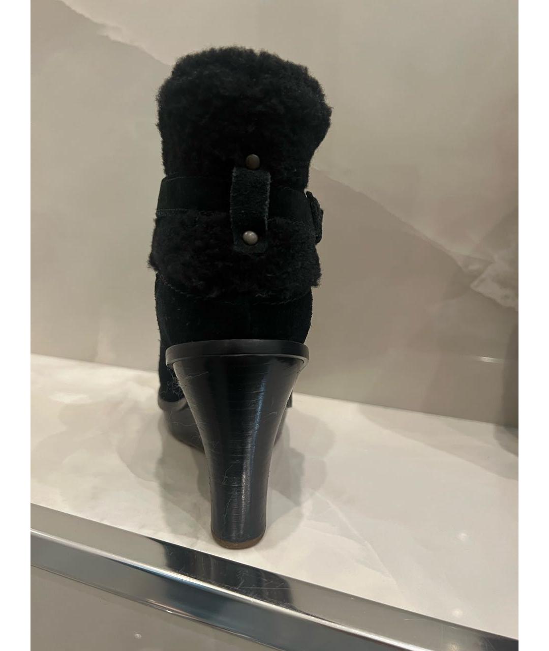 UGG AUSTRALIA Черные замшевые ботильоны, фото 7