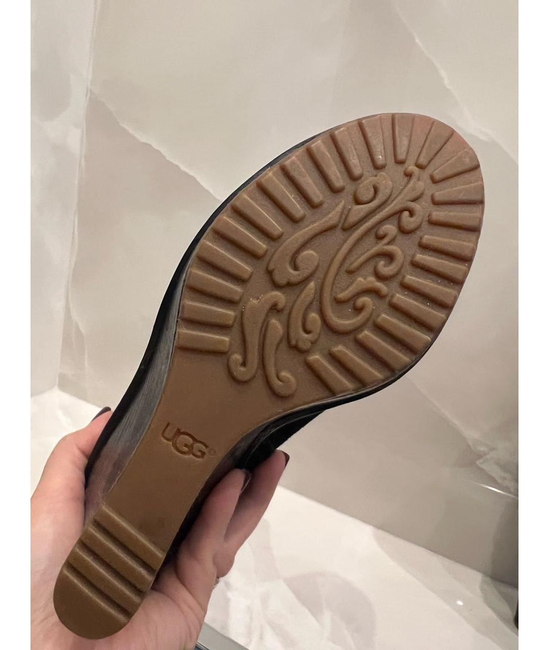 UGG AUSTRALIA Черные замшевые ботильоны, фото 6