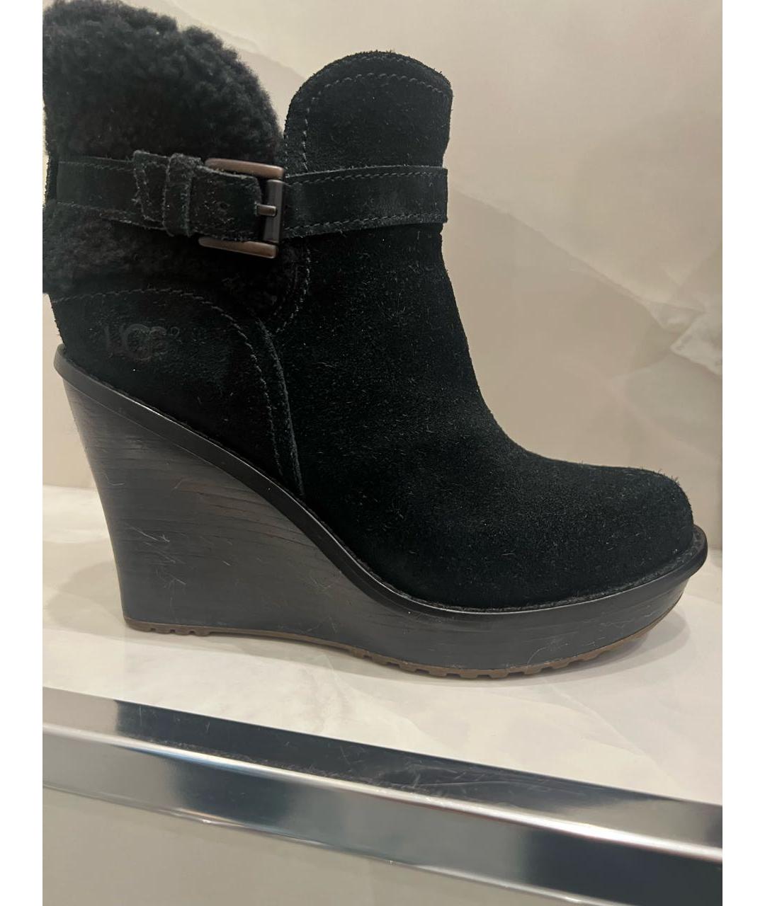 UGG AUSTRALIA Черные замшевые ботильоны, фото 9