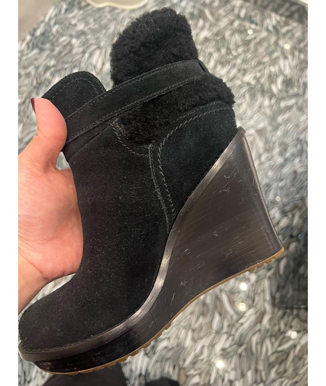 UGG AUSTRALIA Черные замшевые ботильоны, фото 8