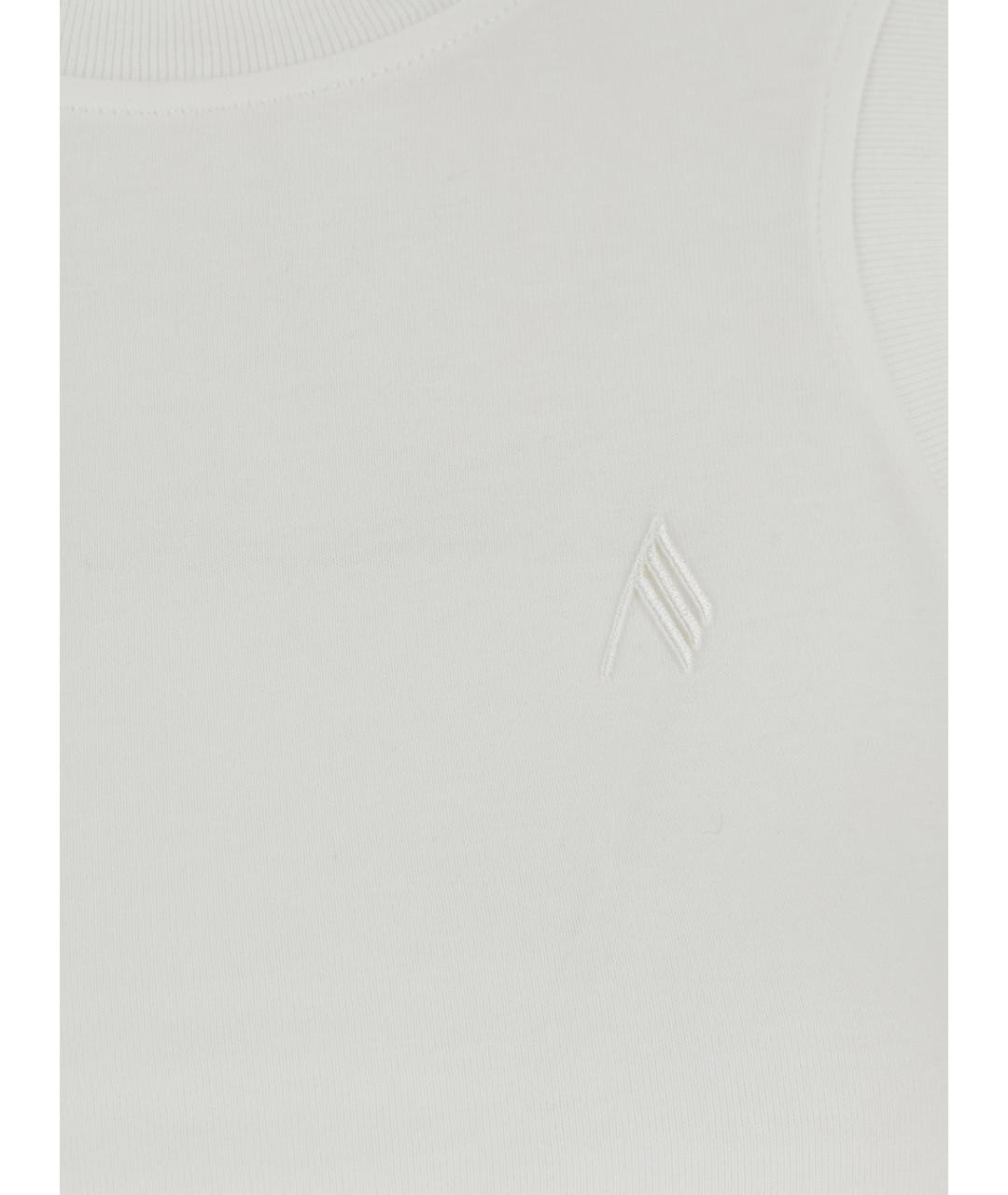 THE ATTICO Белая хлопковая майка, фото 3