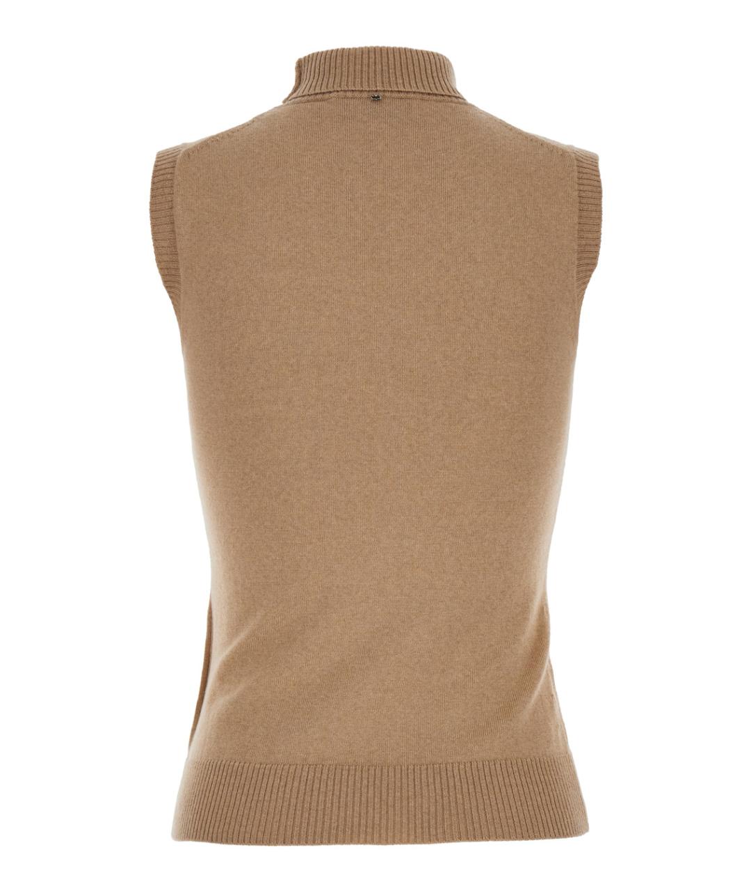 SPORTMAX Бежевая шерстяная жилетка, фото 2