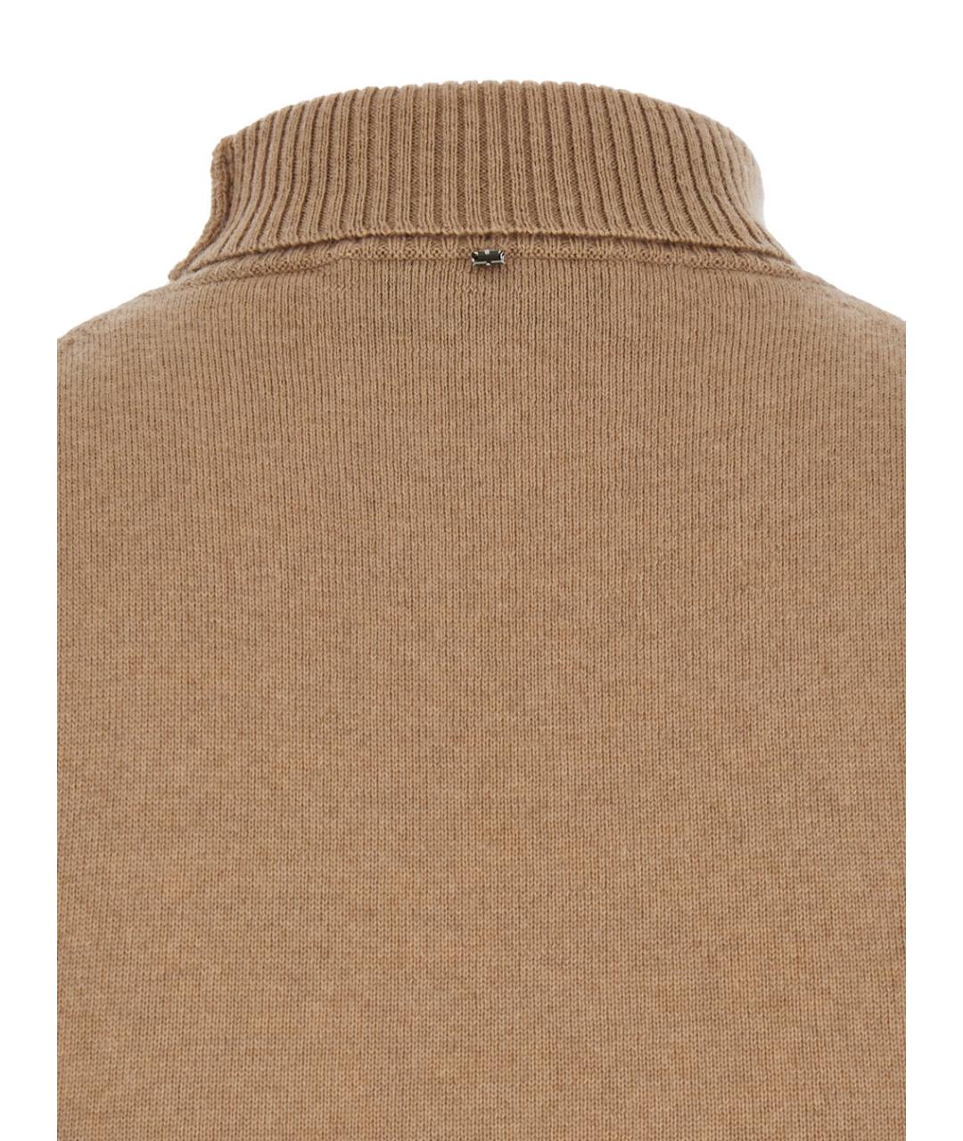 SPORTMAX Бежевая шерстяная жилетка, фото 3