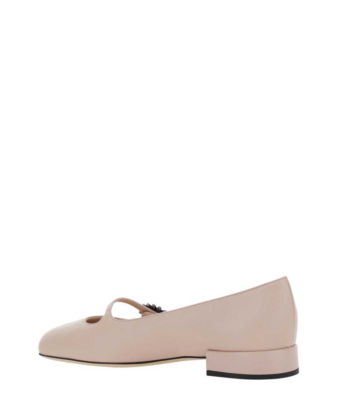 VALENTINO Розовые кожаные балетки, фото 3