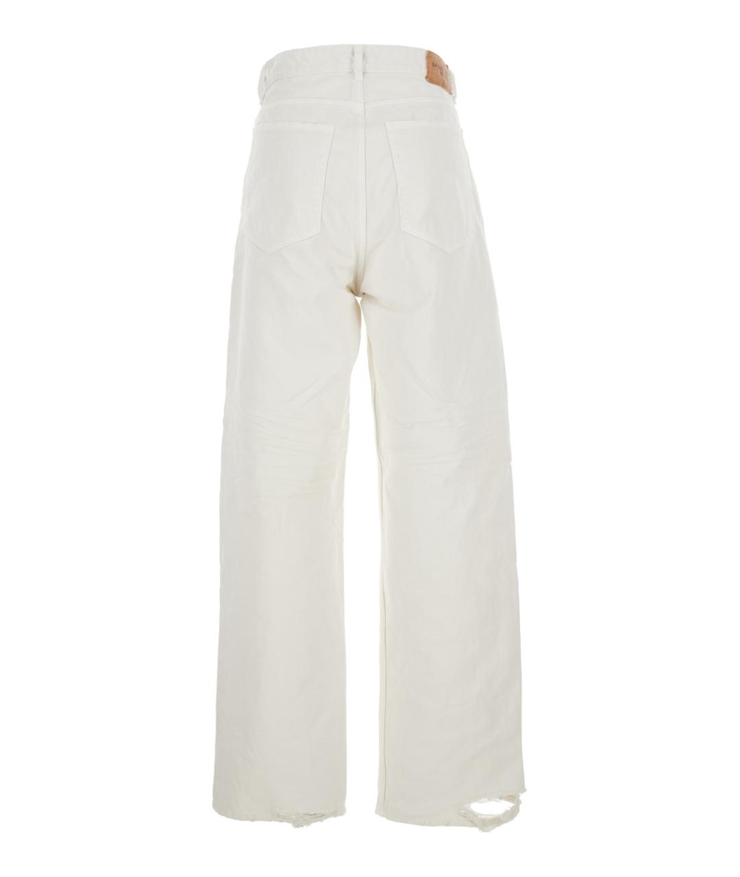 BALENCIAGA Белые хлопковые прямые джинсы, фото 2