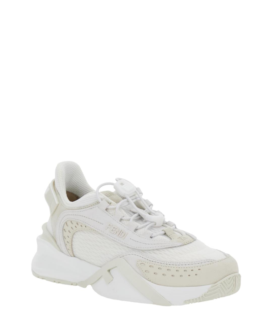 FENDI Белые синтетические кроссовки, фото 2