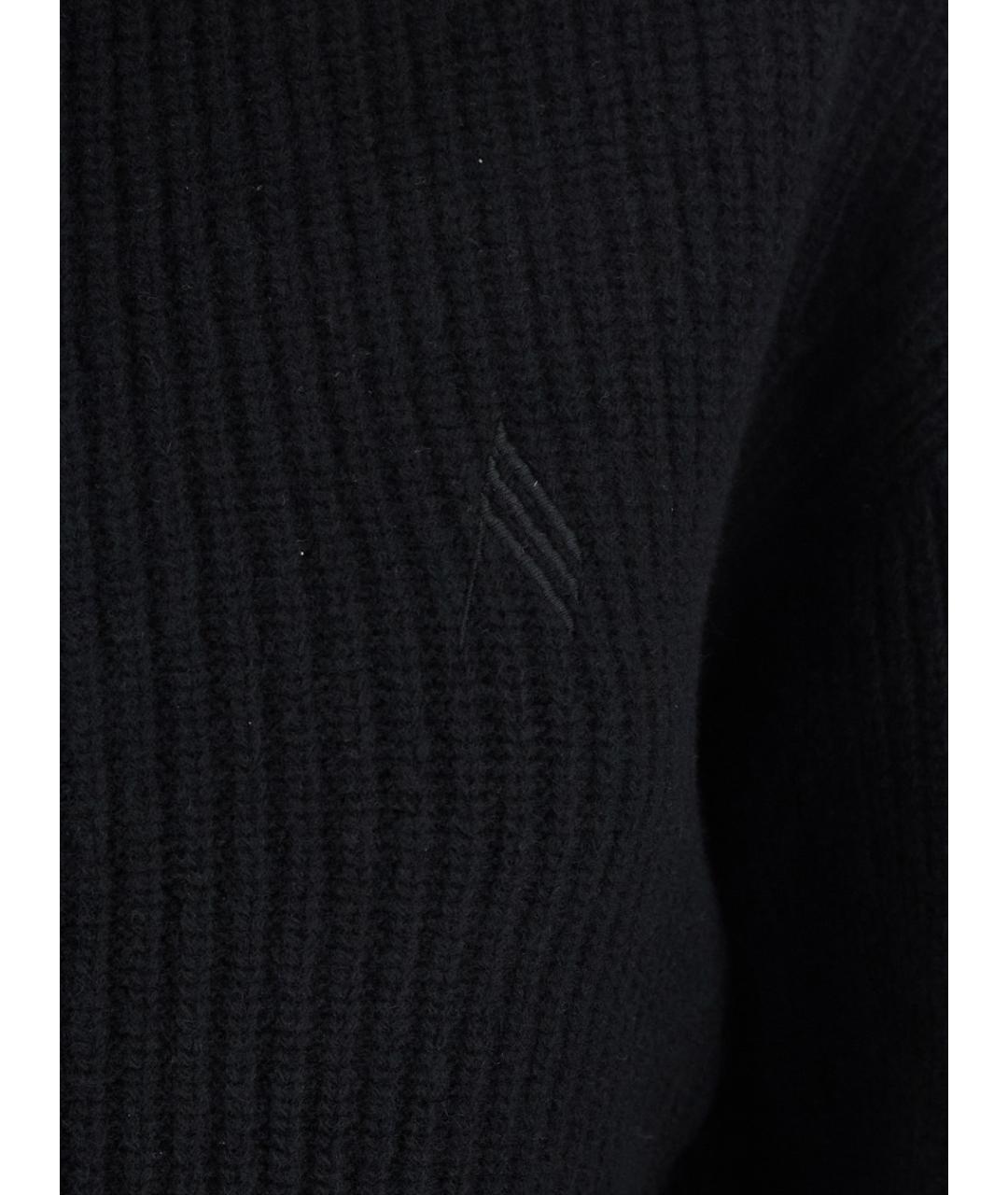 THE ATTICO Черный шерстяной кардиган, фото 3