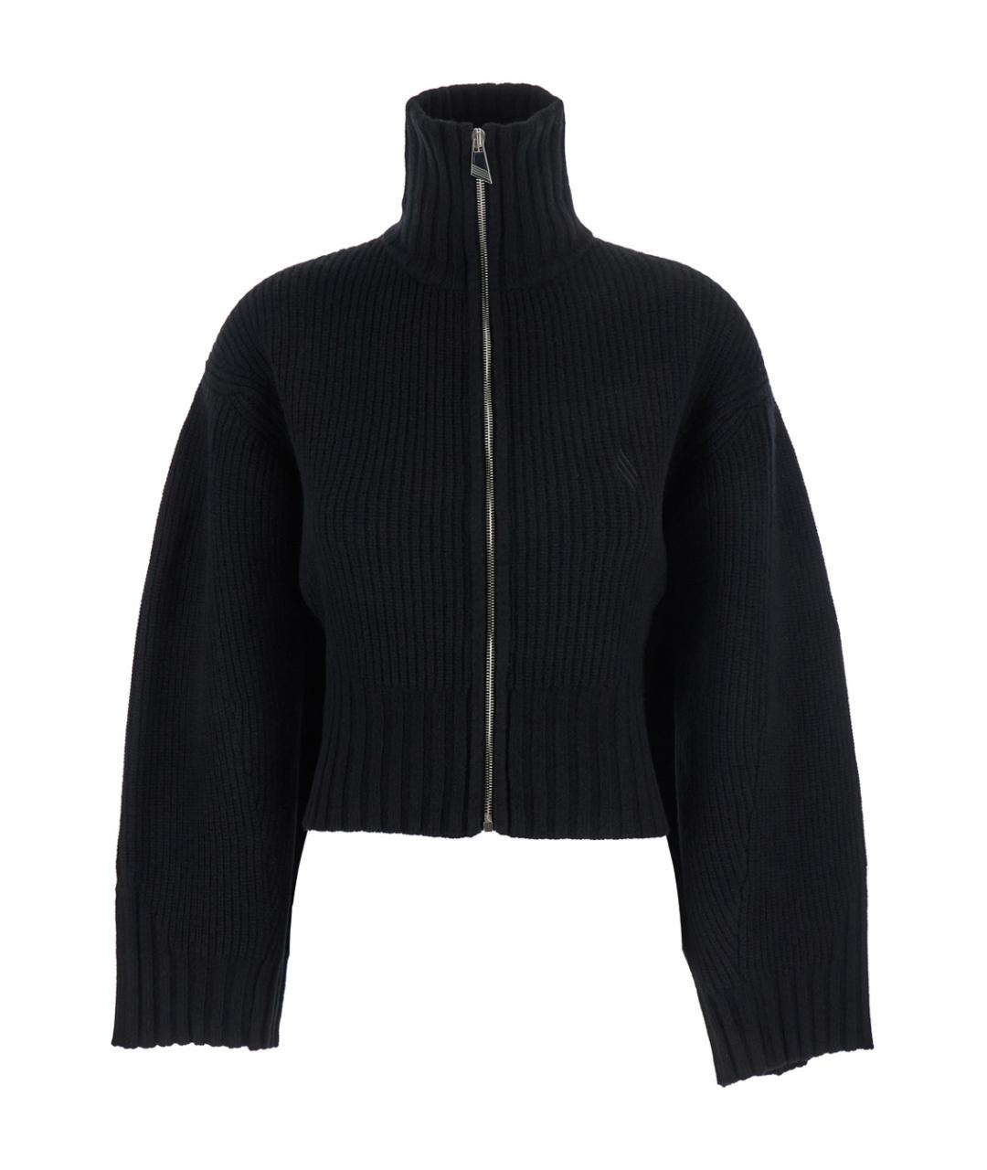 THE ATTICO Черный шерстяной кардиган, фото 1