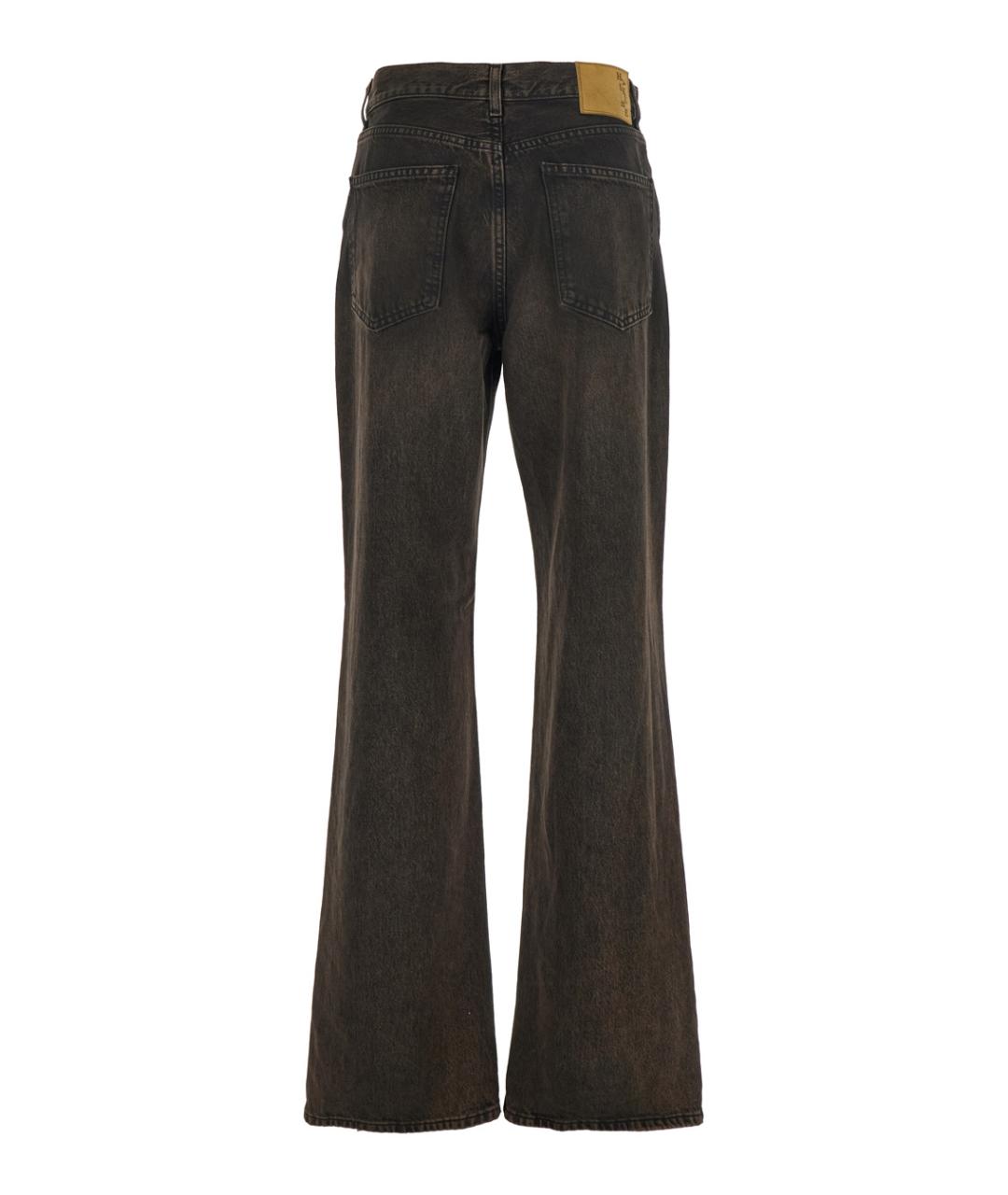 HAIKURE Коричневые хлопковые джинсы клеш, фото 2