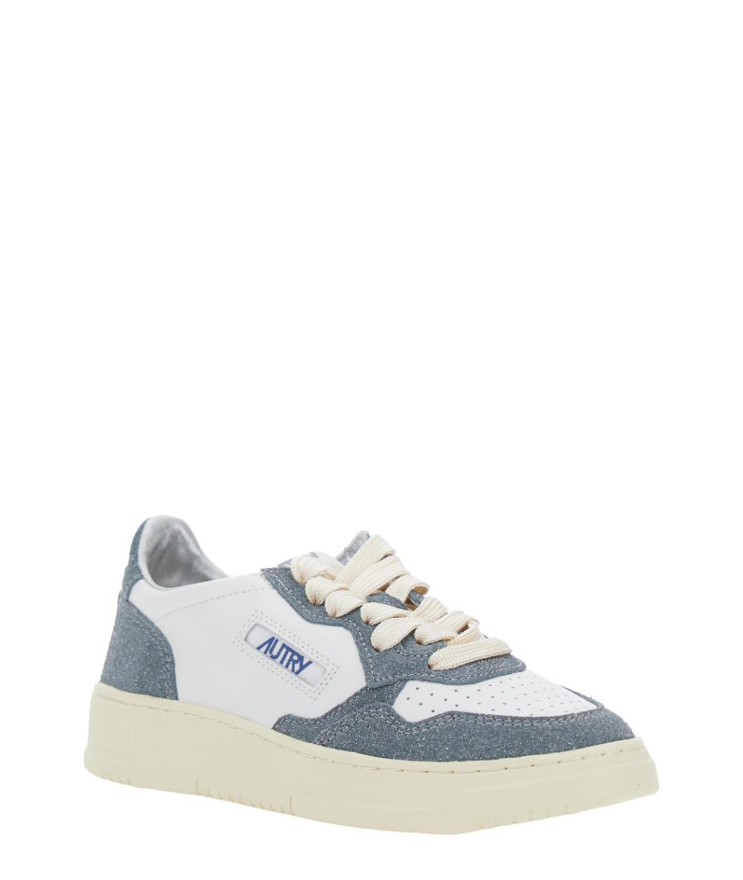 AUTRY Синие кожаные кроссовки, фото 2