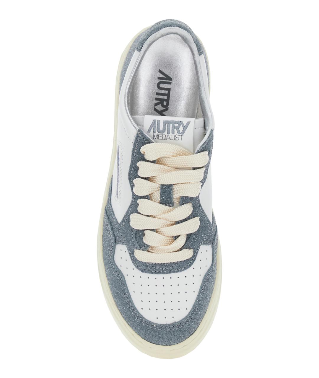 AUTRY Синие кожаные кроссовки, фото 4