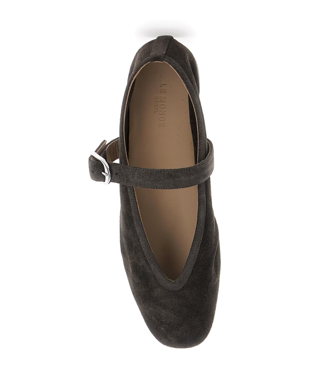 LE MONDE BERYL Черные замшевые балетки, фото 4