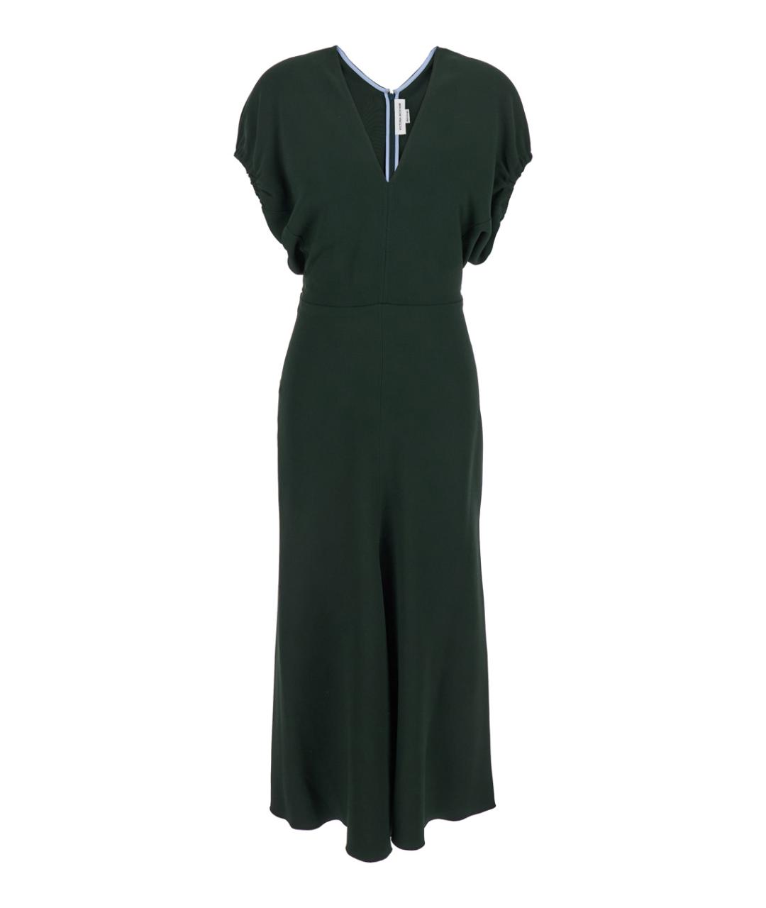 VICTORIA BECKHAM Зеленые вискозное повседневное платье, фото 1