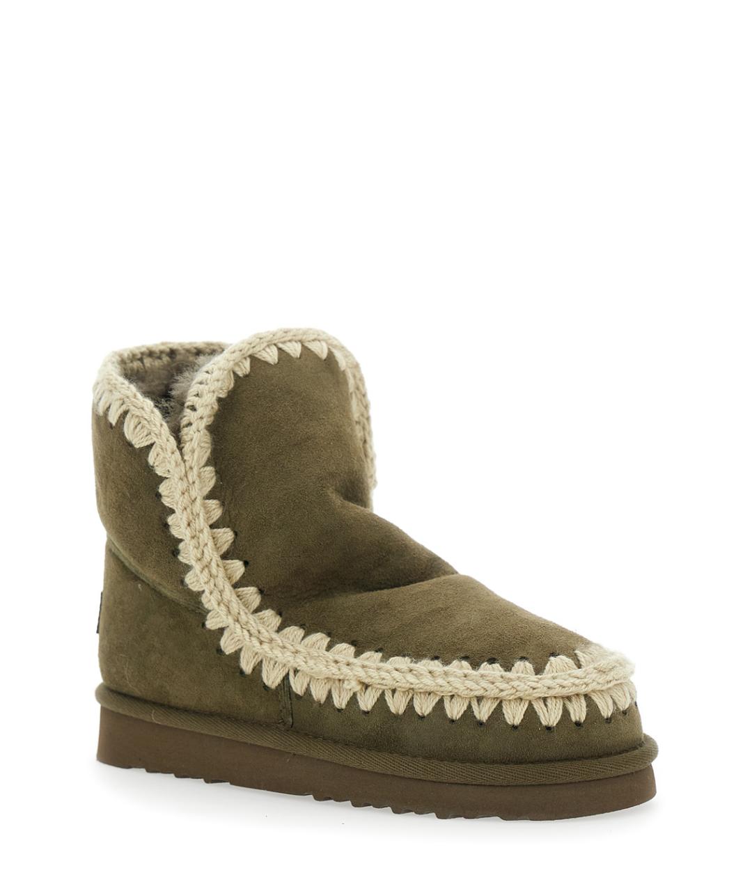 MOU Зеленые замшевые ботинки, фото 2