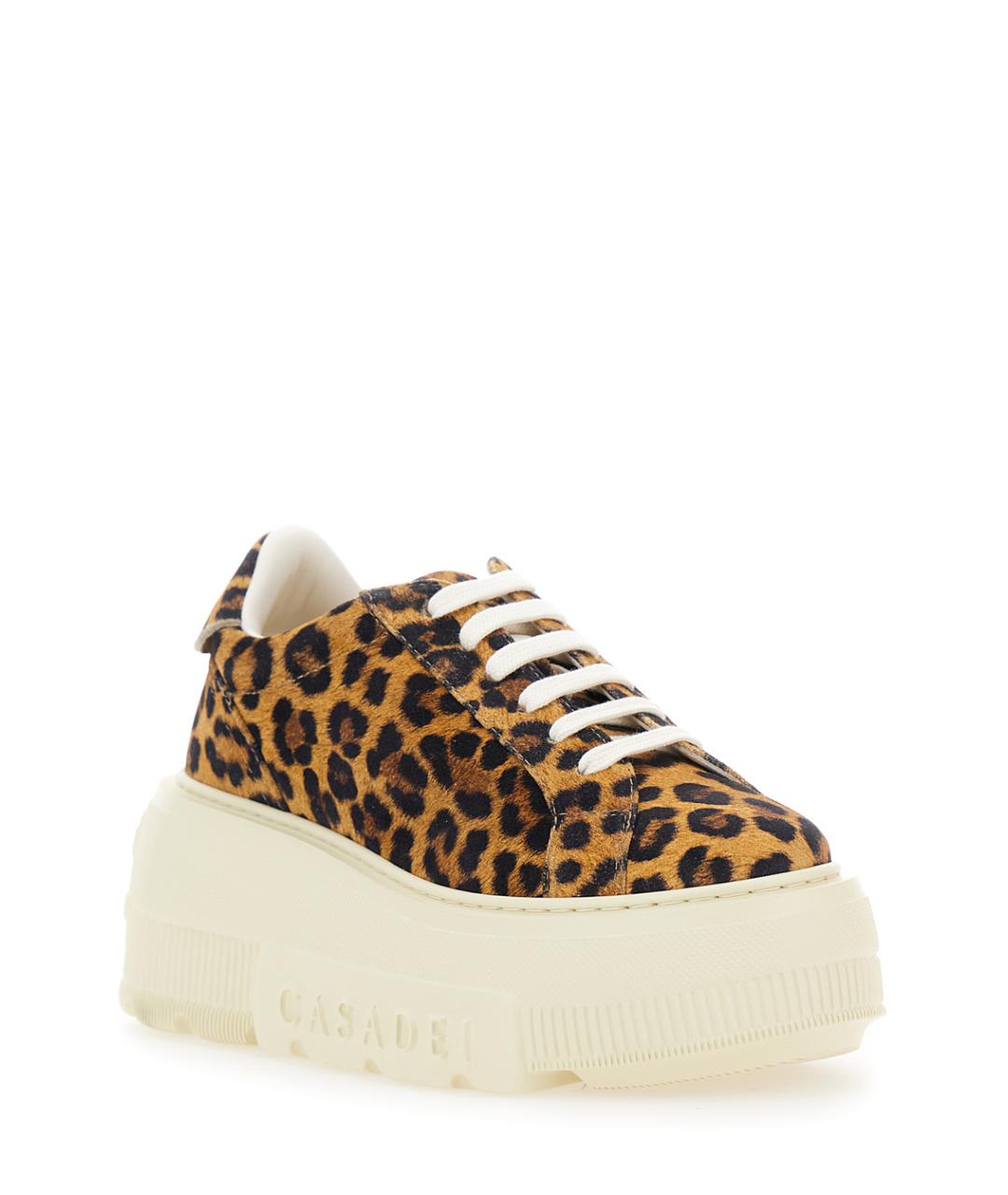 CASADEI Коричневые замшевые кроссовки, фото 2