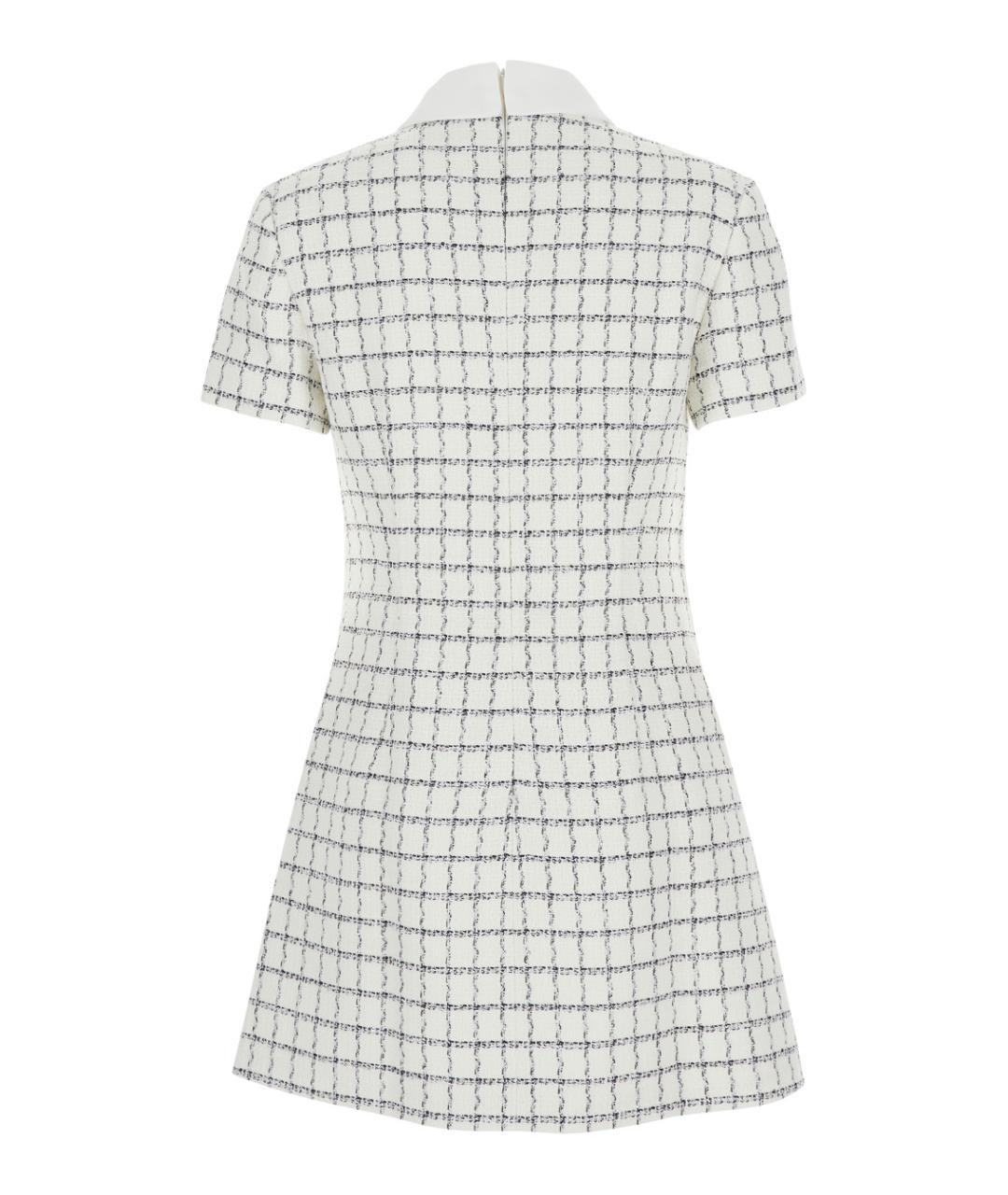 SELF-PORTRAIT Белое твидовое повседневное платье, фото 2