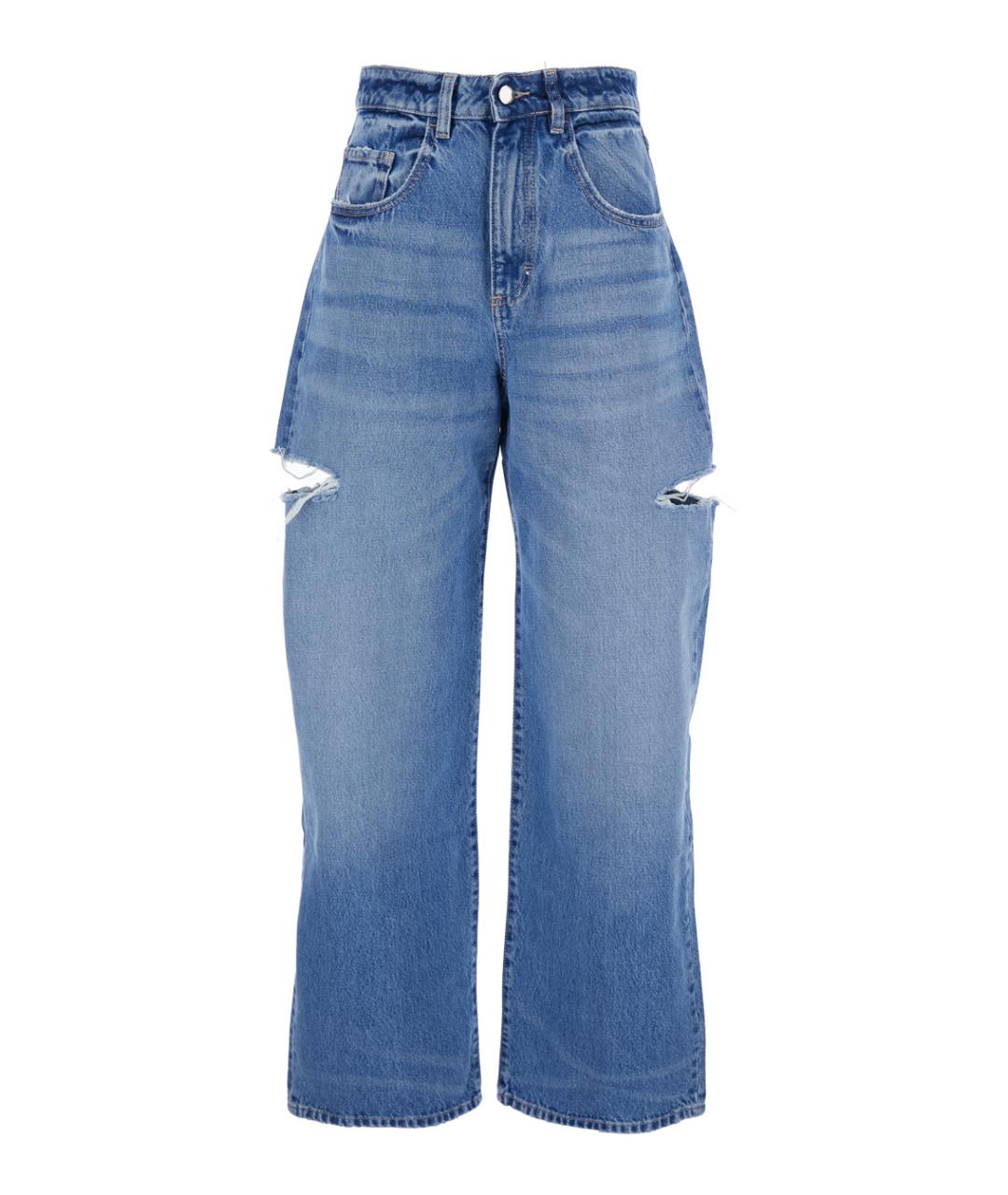ICON DENIM Синие хлопковые джинсы клеш, фото 1
