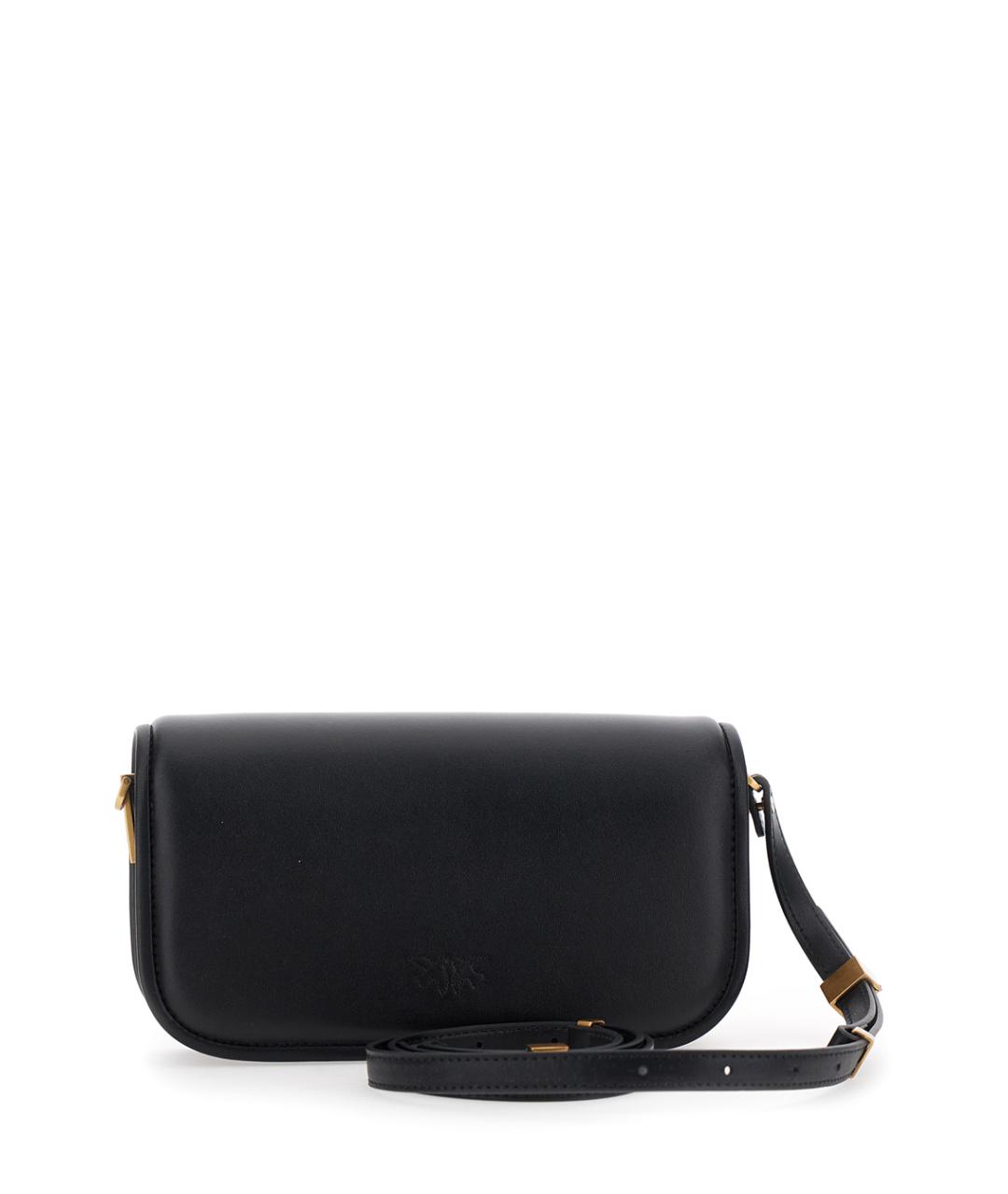 PINKO Черная кожаная сумка через плечо, фото 2
