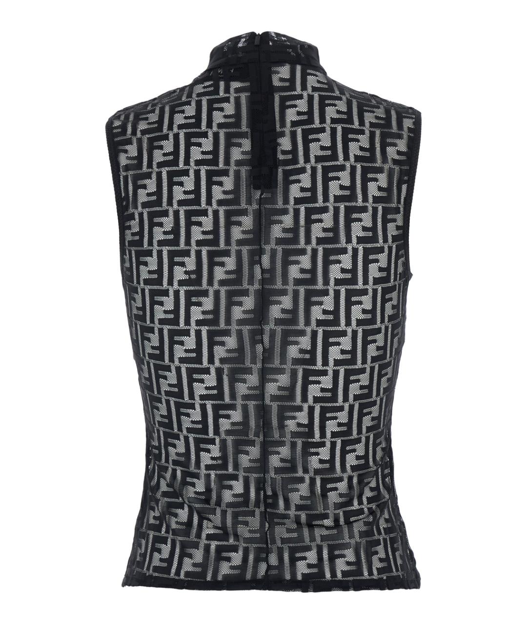 FENDI Черная полиамидовая блузы, фото 2