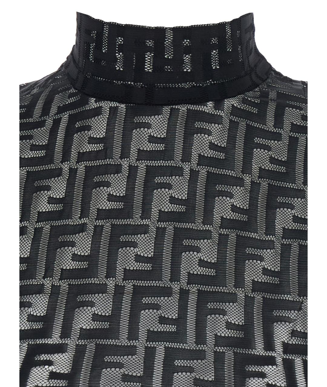 FENDI Черная полиамидовая блузы, фото 3